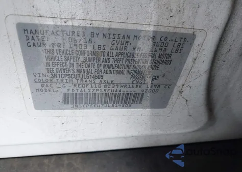 2018 Nissan Kicks Sv z USA, uszkodzony, nr VIN 3N1CP5CU7JL514505